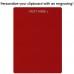 Letter Size 8.5 x 11 Aluminum Clipboard | Red
