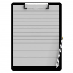 Letter Size 8.5 x 11 Aluminum Clipboard | Black Letter Size 8.5 x 11 Aluminum Clipboard | Black